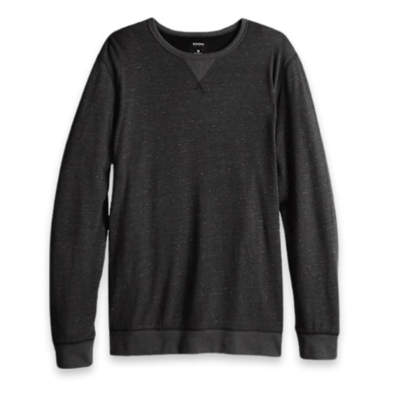 NWOT Men’s Sonoma Goods For Life Double Knit Crewneck Pullover Charcoal - Picture 7 of 12